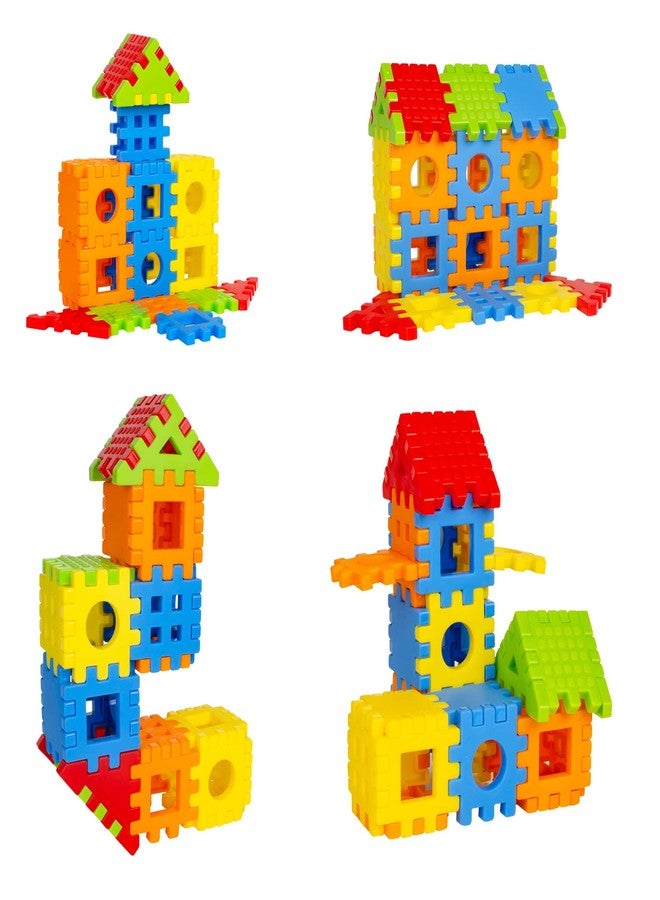 TOY FUN Pack of 10 Dream House Building Toy Blocks - 32 Pieces, Perfect DIY Birthday Return Gift for Kids Aged 3-10, Multicolor, Non-Toxic - Image 5
